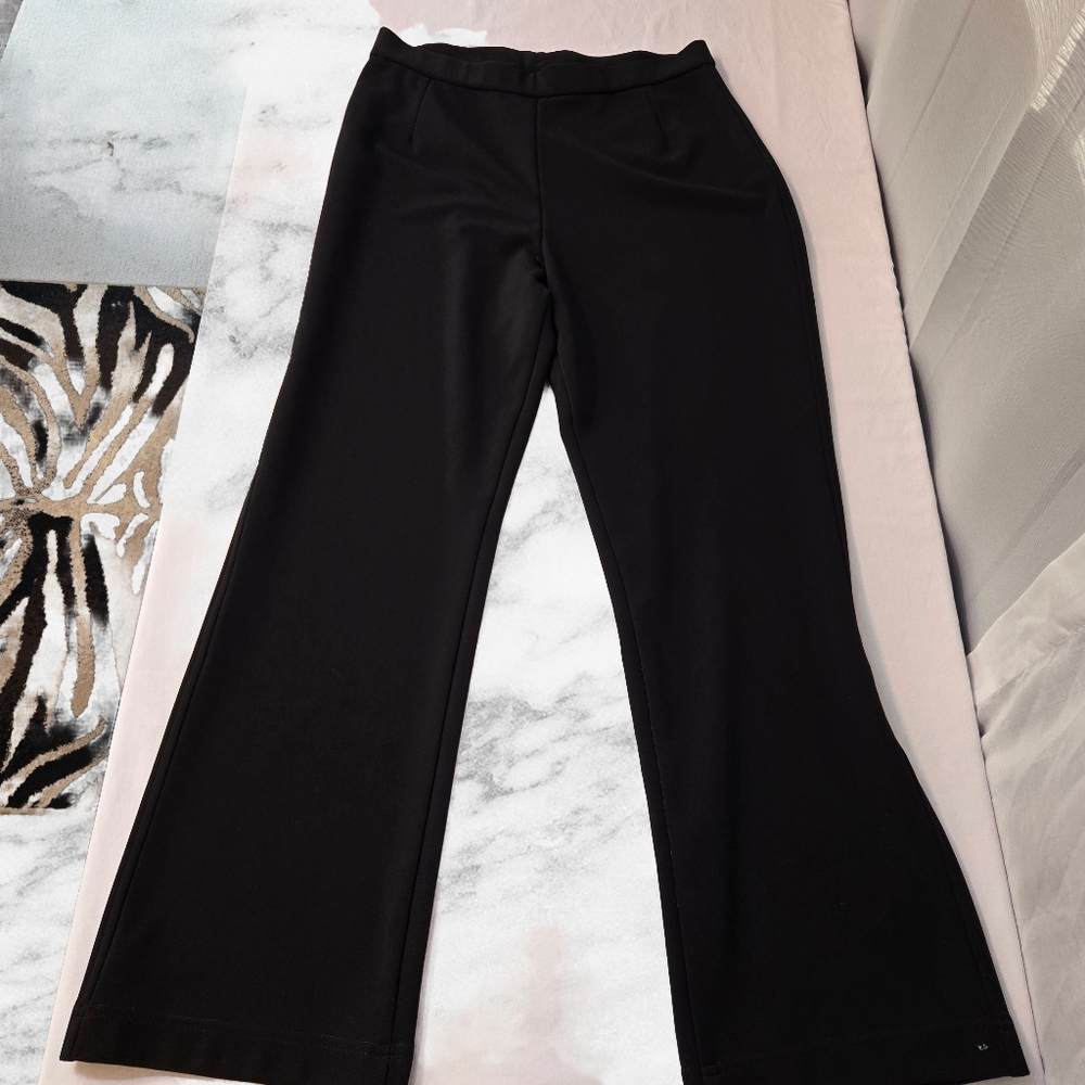 Alia Petites Black Pull-On Dress Pants Stretch Size‎ M